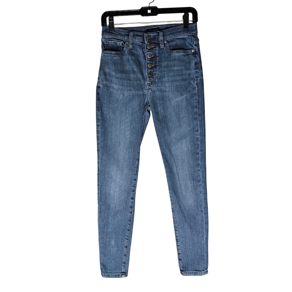 Banana Republic Premium Denim High-Rise Skinny Jeans Button Fly Women's